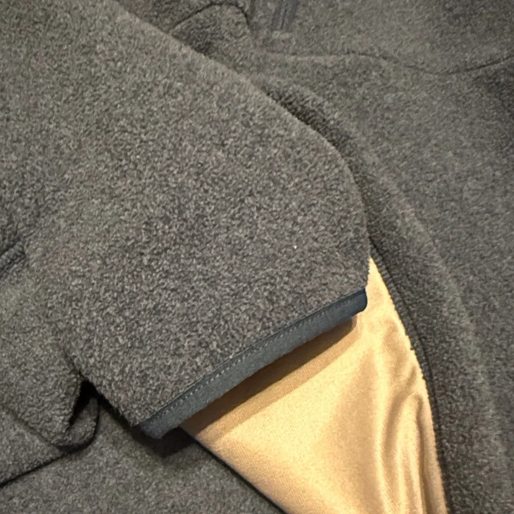 The North Face Men's Blue and Camel half zip Fleece